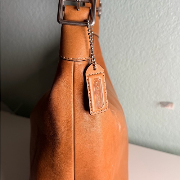 Coach Vintage Hobo Legacy Tan Leather Crossbody Handbag 9566 Shoulder Bag Y2K - Picture 8 of 12